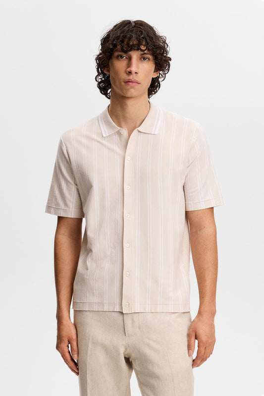 Rue Knit SS Shirt / Moonbeam